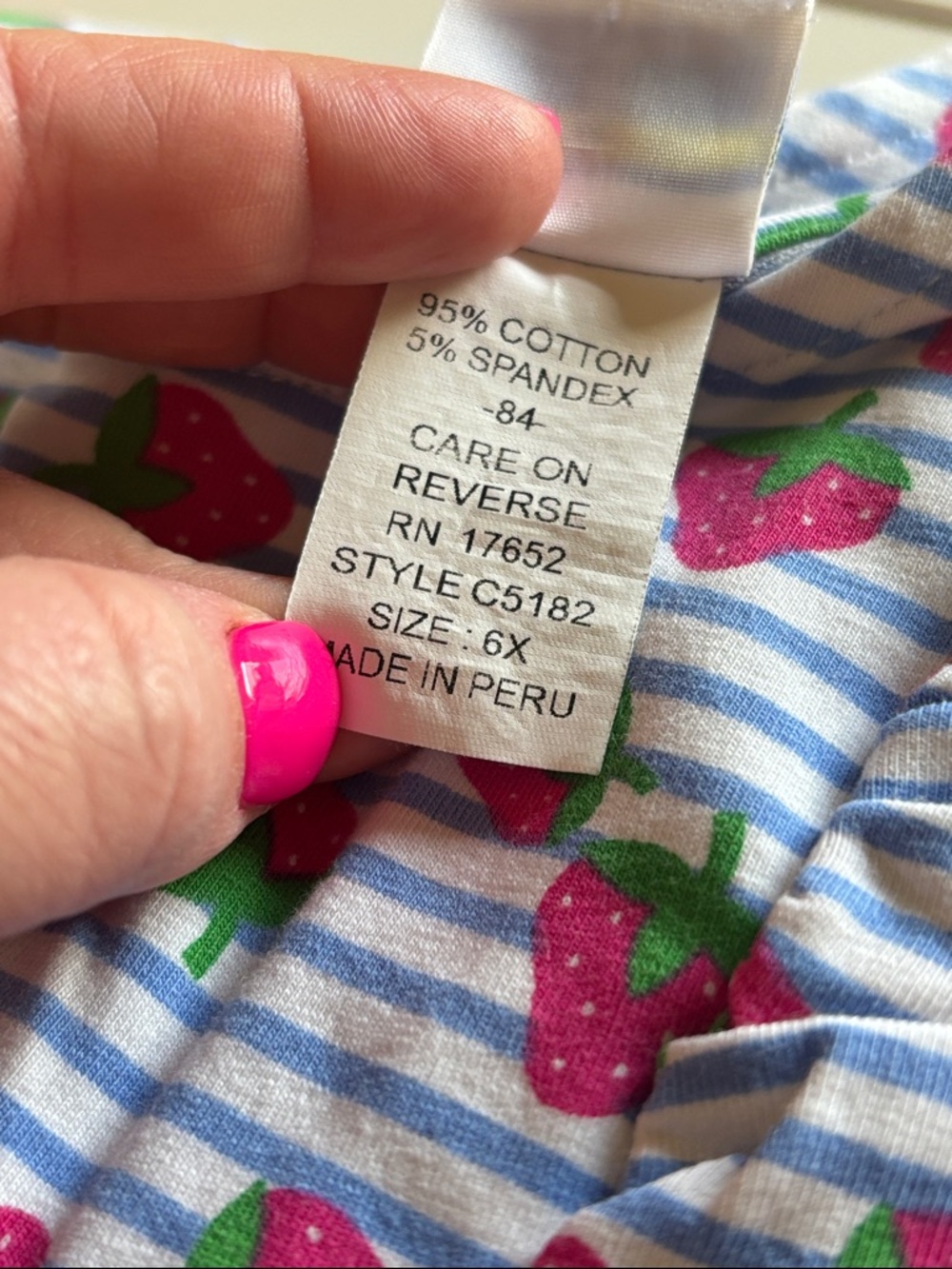 Florence Eiseman Knit Strawberry Striped Dress - Picture 6 of 6
